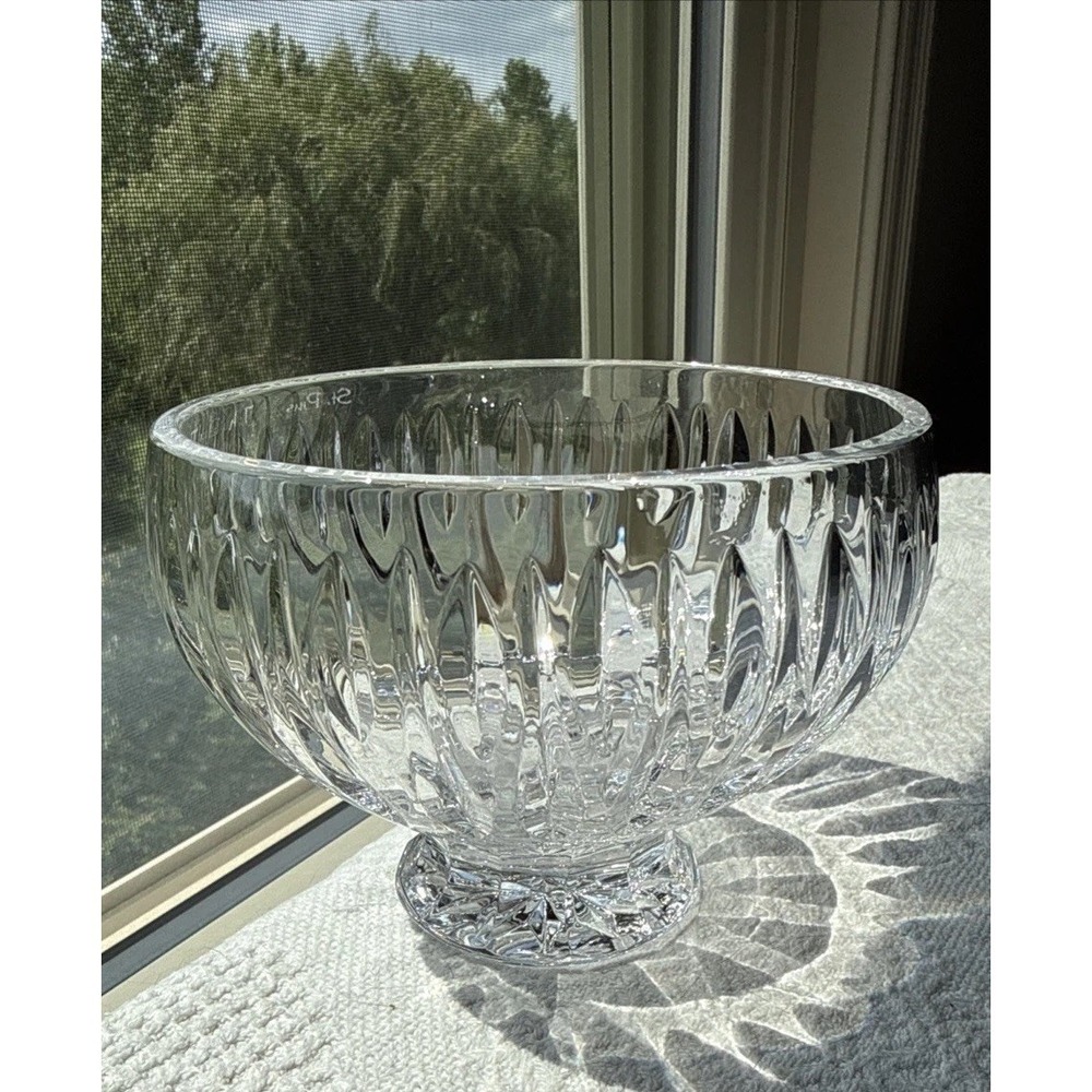 Marquis by Waterford Crystal Sheridan Footed Pedestal Round Bowl 5.5" Diameter